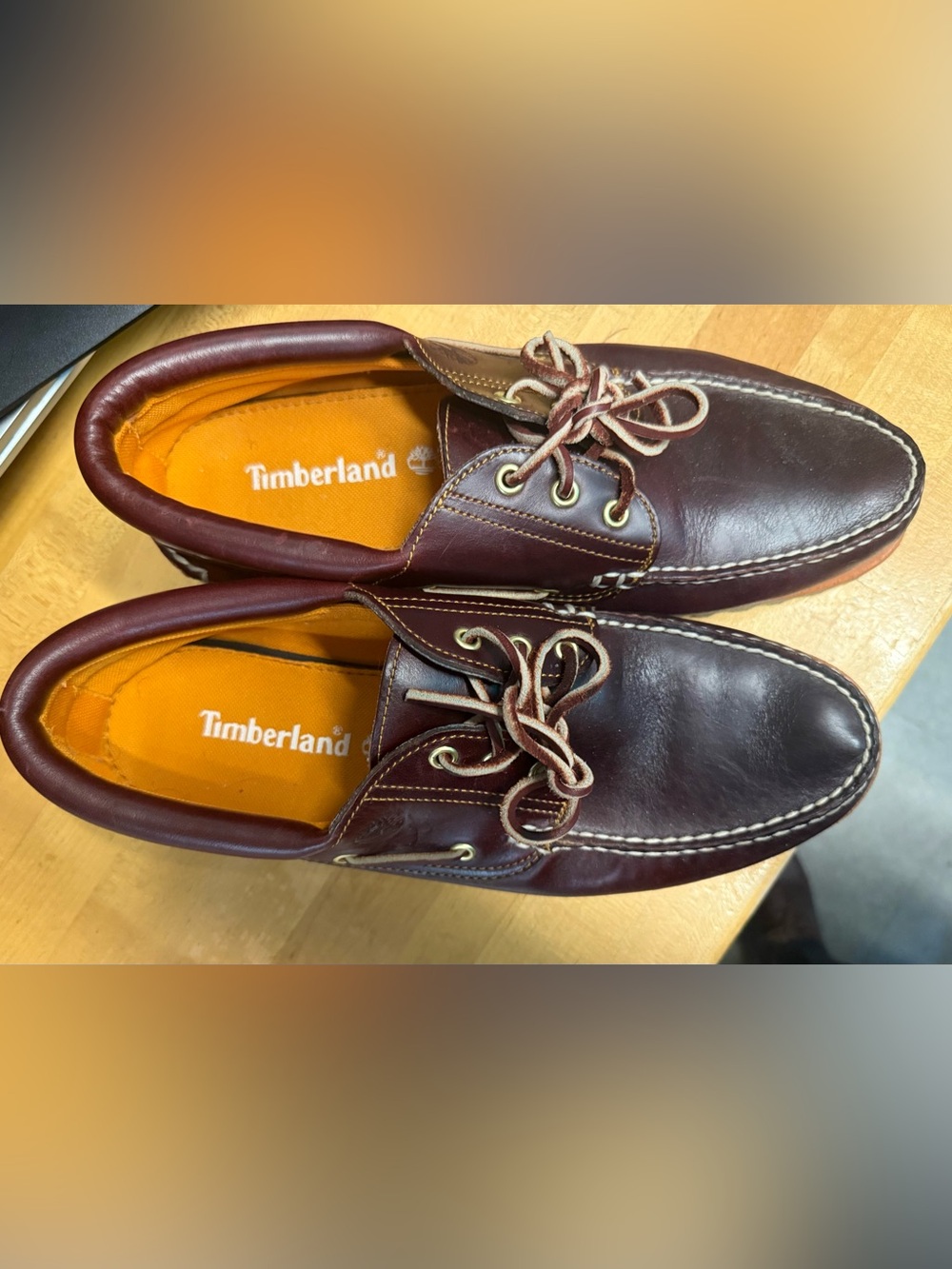 Timberland Men's Deep Burgundy Leather Boat Shoes